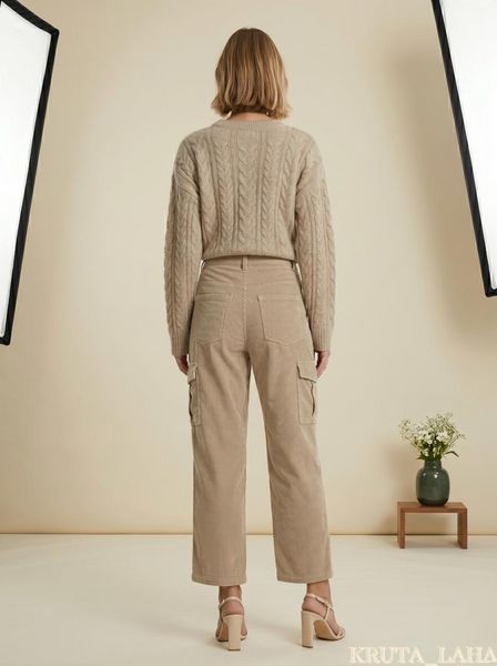 Штани карго вельветові бежеві Gina Tricot wide leg розмір EU40 KL-TR-175 фото