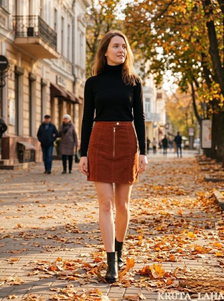 Вельветова міні-спідниця ASOS Design Tall теракотова з блискавкою, розмір M / Tall KL-SK-110 фото