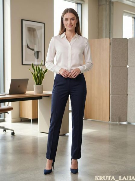 Штани темно-сині NEXT Tailoring slim завужені розмір 40-42 KL-TR-181 фото