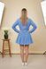 Блакитна міні-сукня-сорочка зі зборками PrettyLittleThing Petite розмір 38 KL-DR-106 фото 4